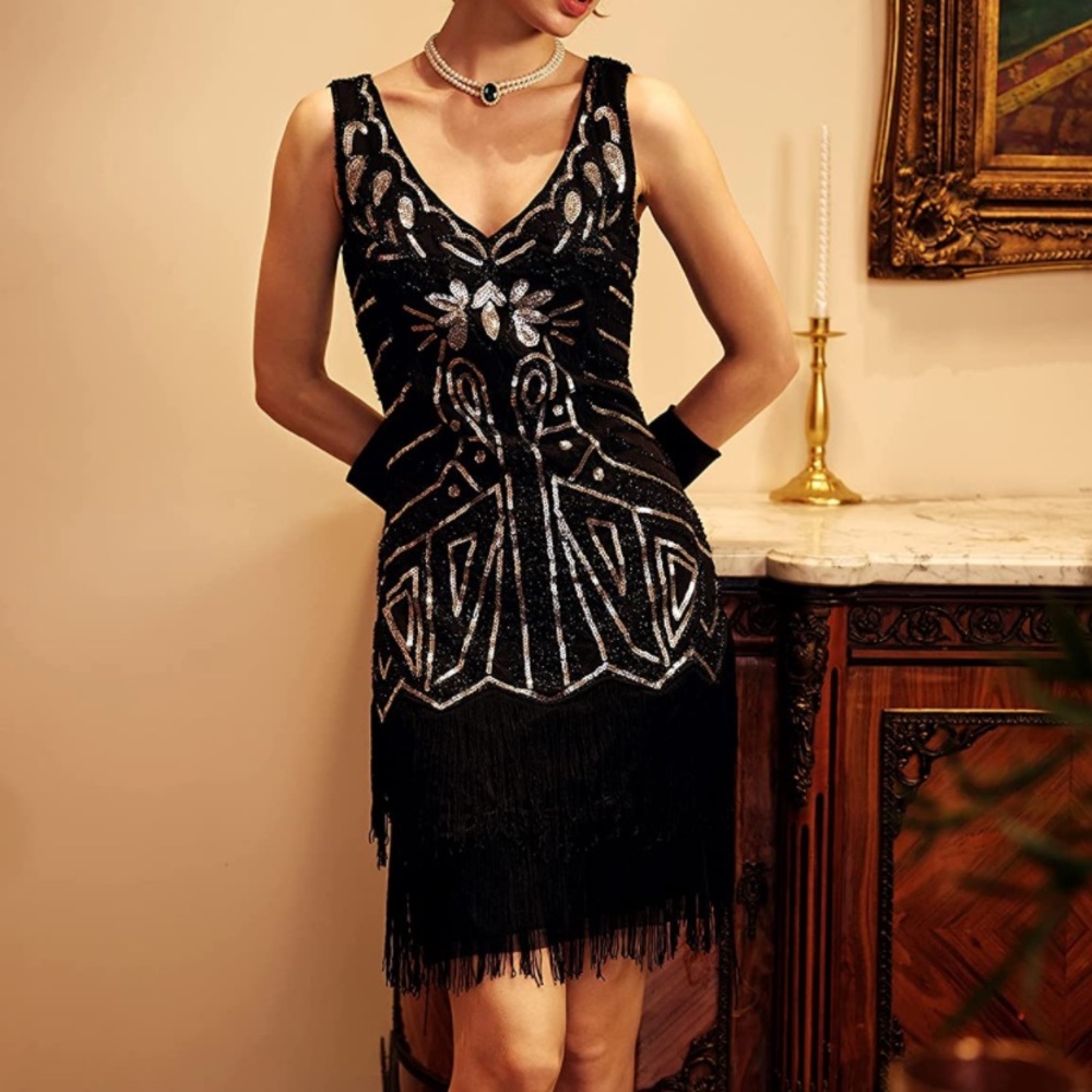 BABEYOND Women's 1920s Flapper Dress - NWT